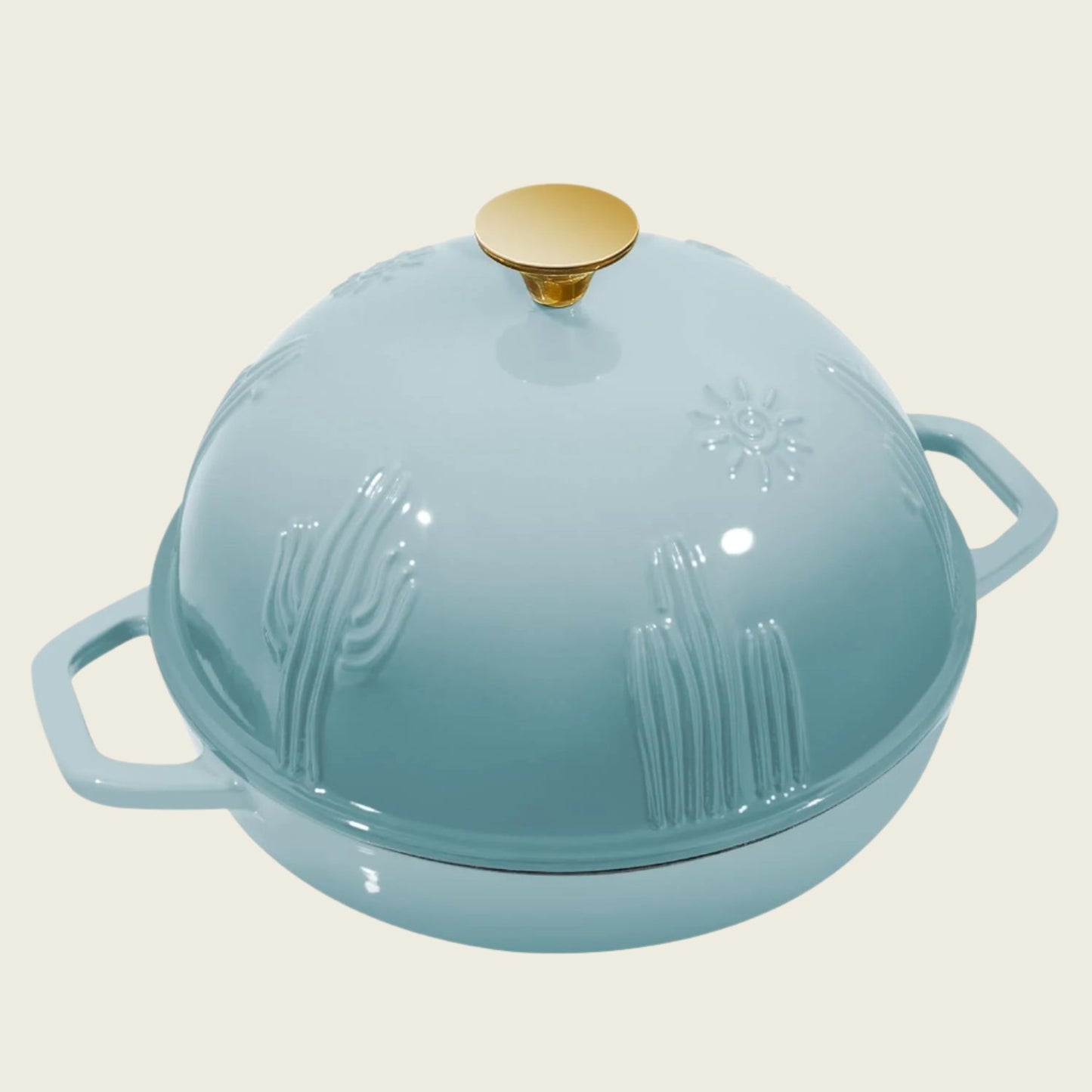 Flavehc Enameled Cast Iron Bread Oven with Cloche Lid