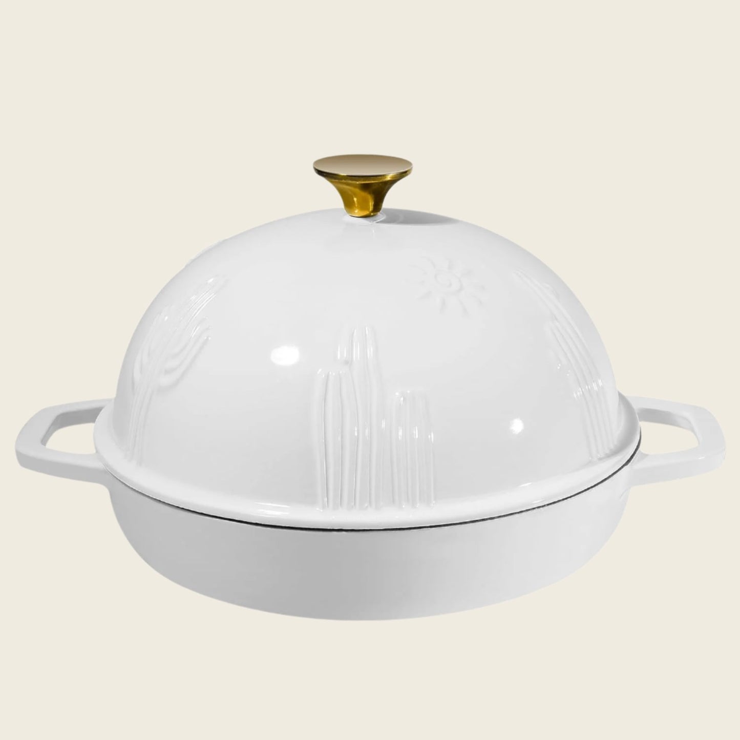 Flavehc Enameled Cast Iron Bread Oven with Cloche Lid