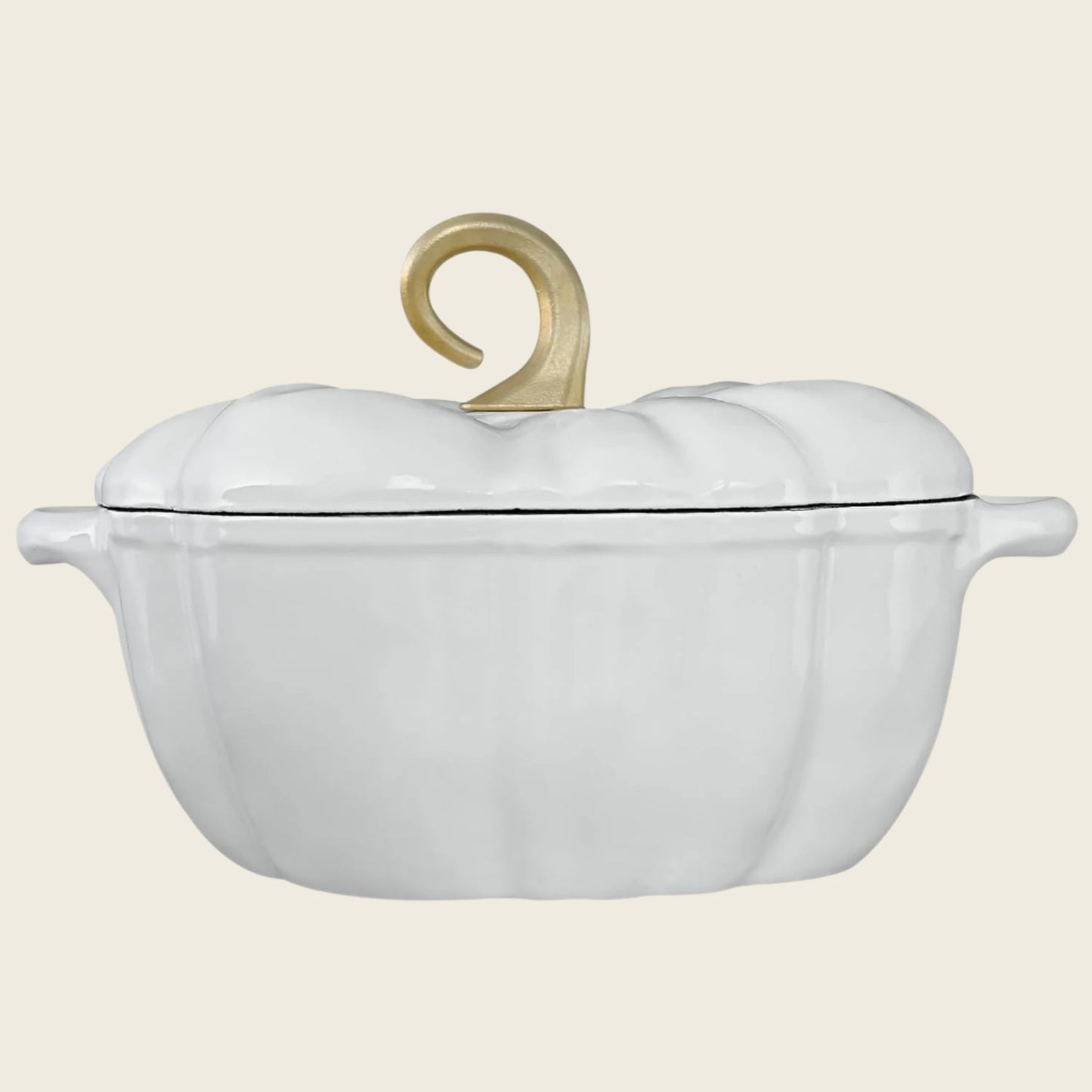 Flavehc Enameled Cast Iron Pumpkin Dutch Oven