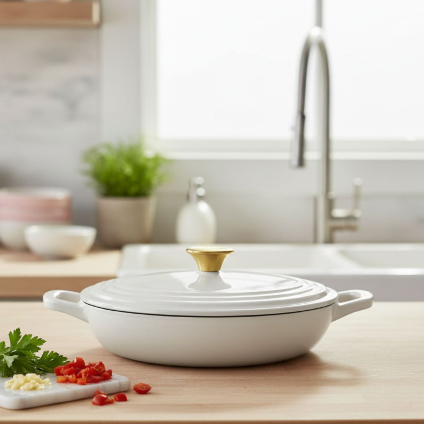 Flavehc Enameled Cast Iron Braiser