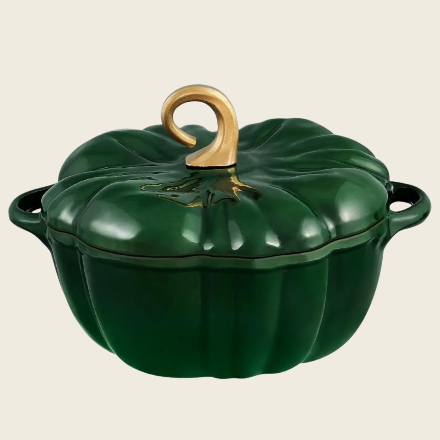 Flavehc Enameled Cast Iron Pumpkin Dutch Oven