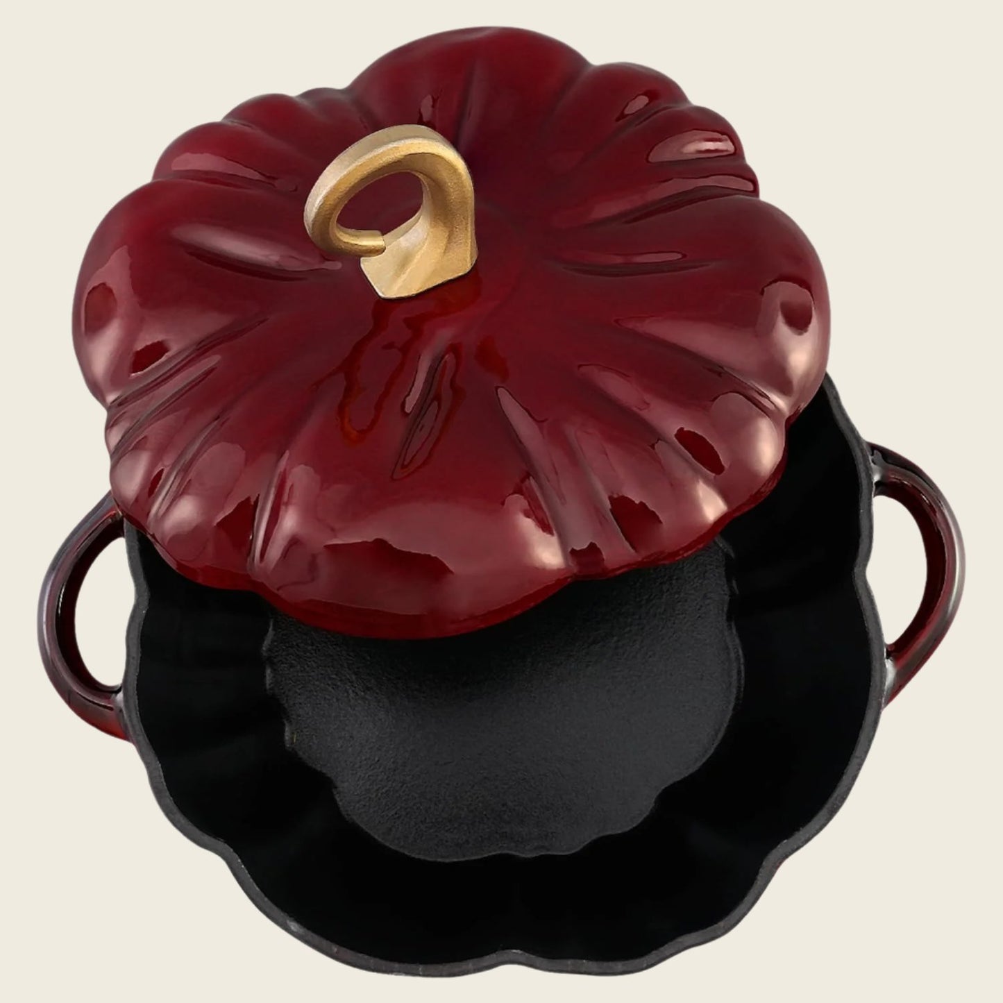 Flavehc Enameled Cast Iron Pumpkin Dutch Oven