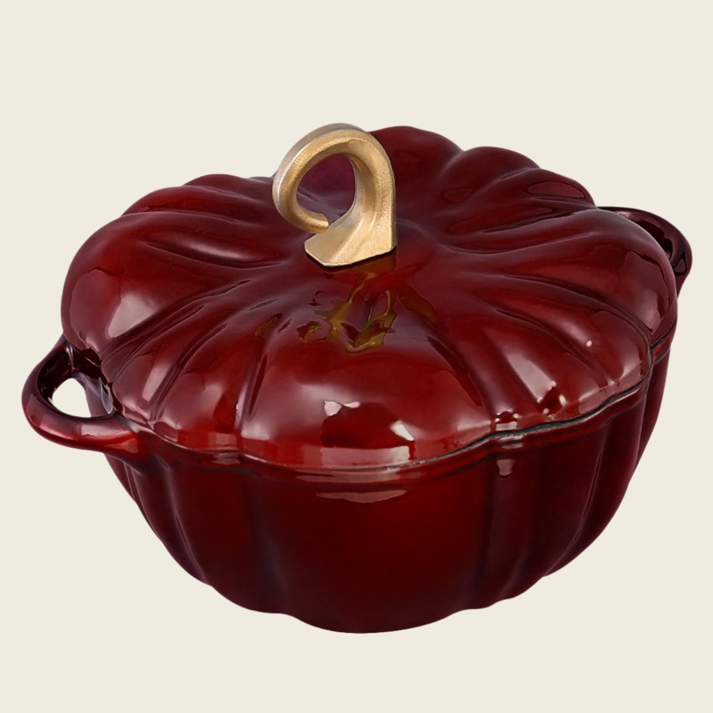 Flavehc Enameled Cast Iron Pumpkin Dutch Oven