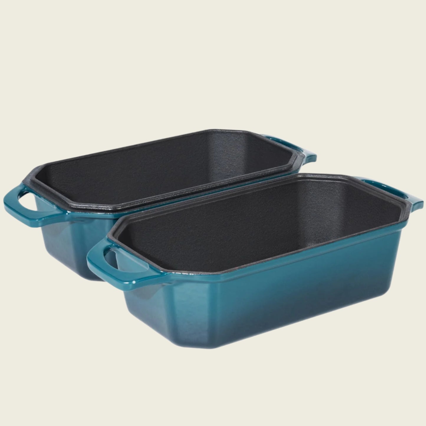 Flavehc 2-Piece Enameled Cast Iron Loaf Pan Set