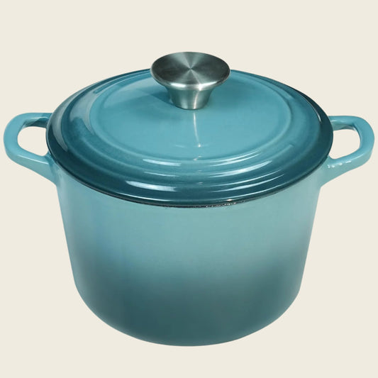 Deep Enameled Cast Iron Dutch Oven for Soup and Stew