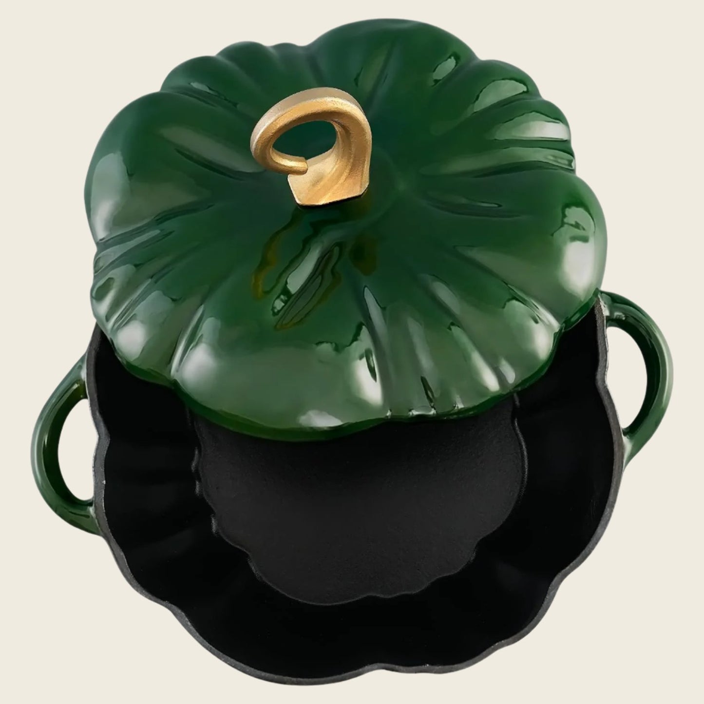 Flavehc Enameled Cast Iron Pumpkin Dutch Oven