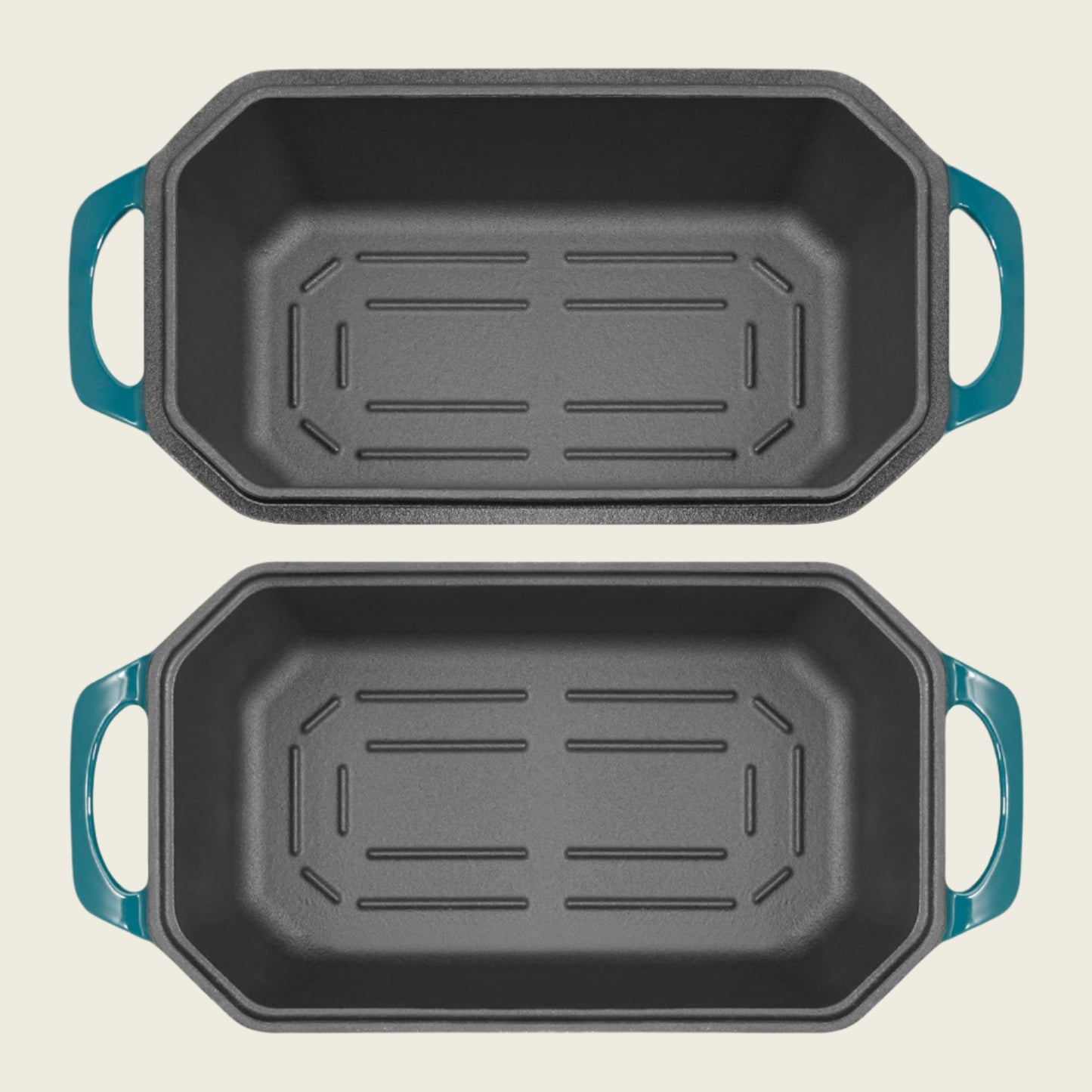 Flavehc 2-Piece Enameled Cast Iron Loaf Pan Set