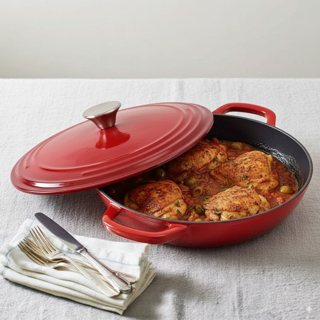 Flavehc Enameled Cast Iron Braiser