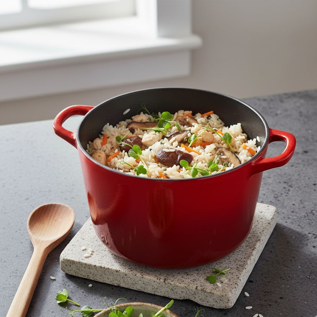 Enameled Cast Iron Rice Pot