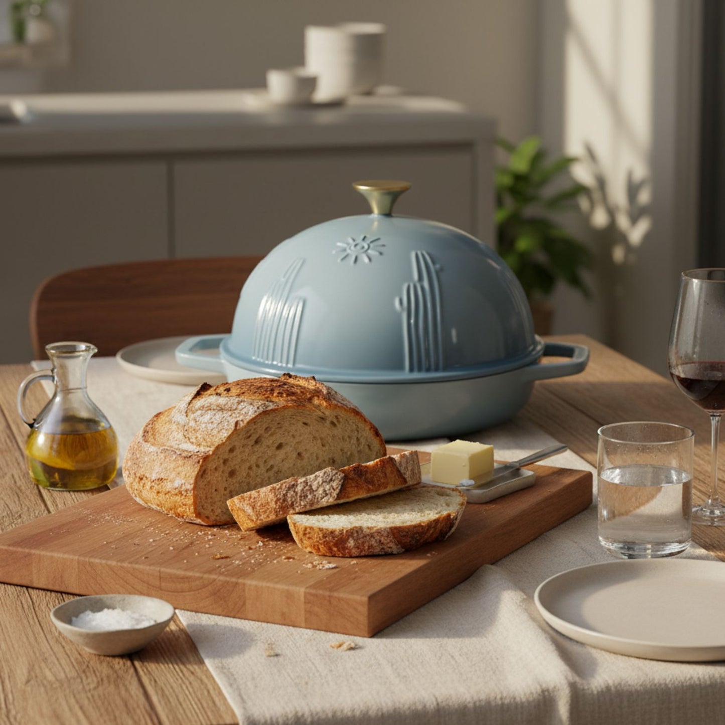 Enameled Cast Iron Bread Oven for Sourdough