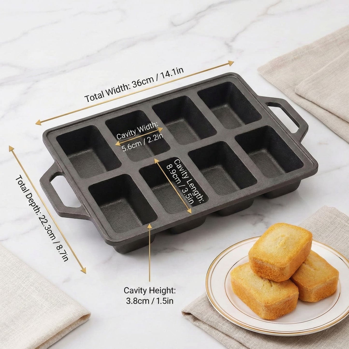 Cast Iron Muffin & Mini Loaf Set
