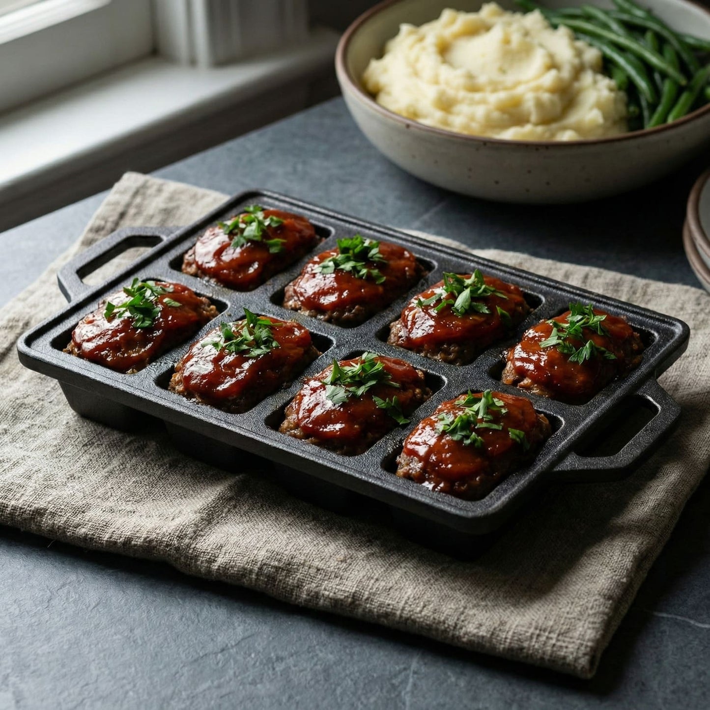 Cast Iron 8-Cavity Mini Loaf Set (Set of 2)