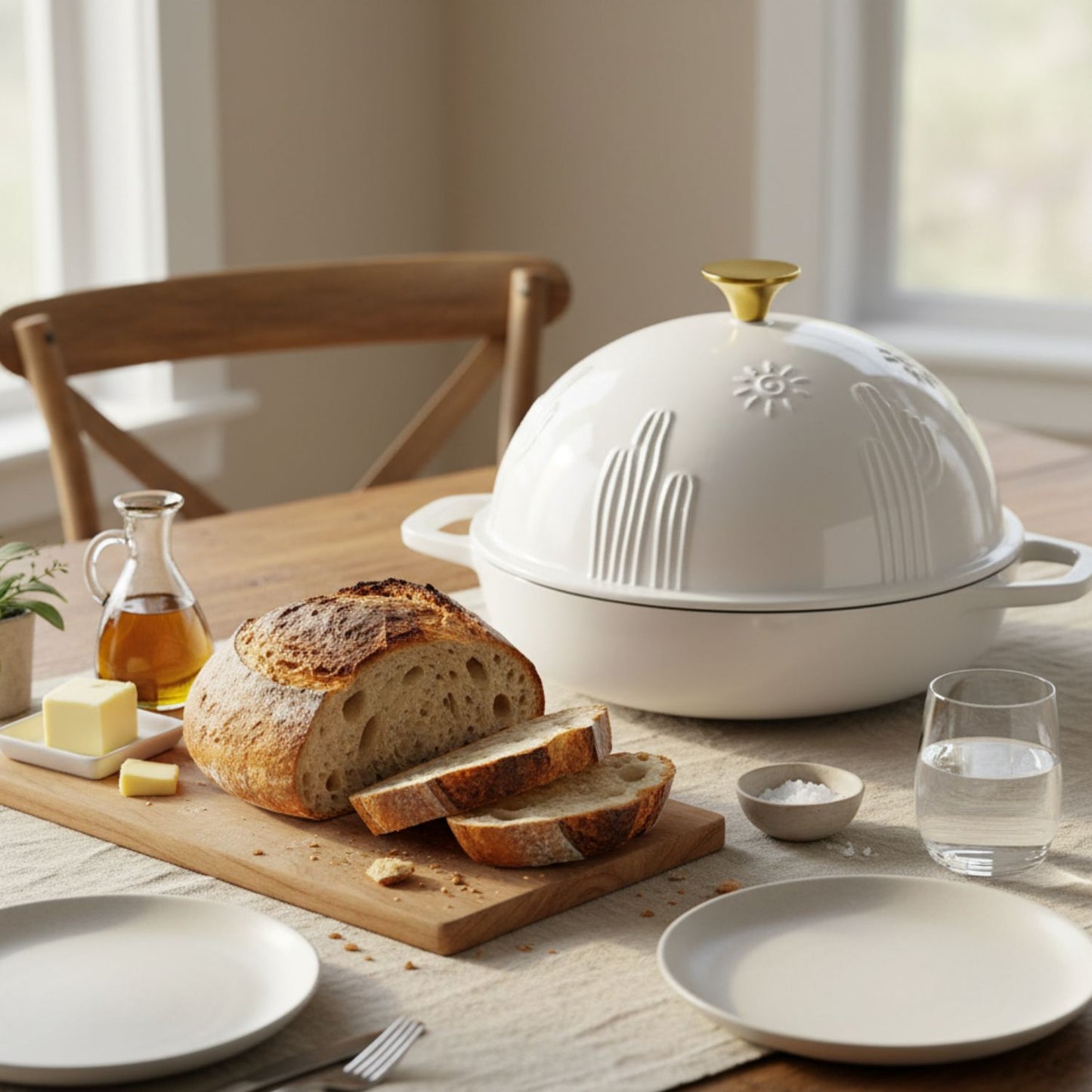 Enameled Cast Iron Bread Oven for Sourdough