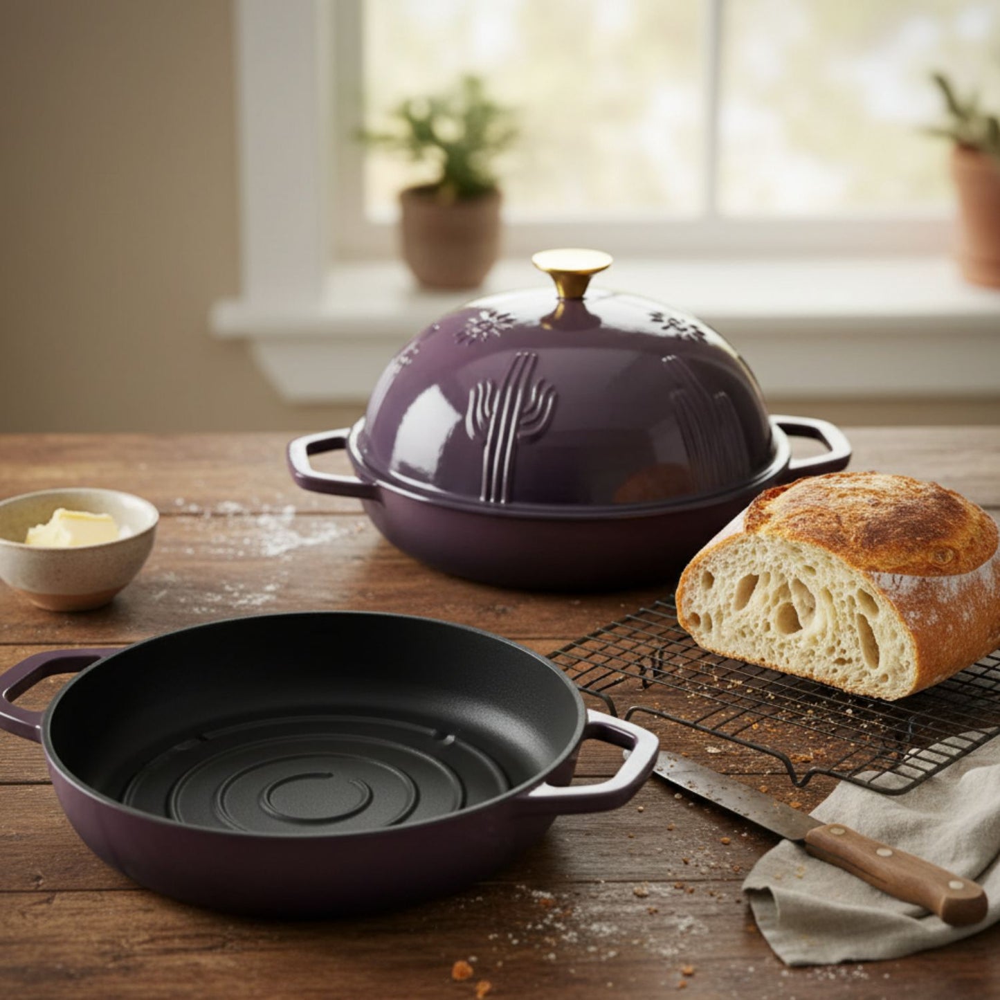 Enameled Cast Iron Bread Oven for Sourdough