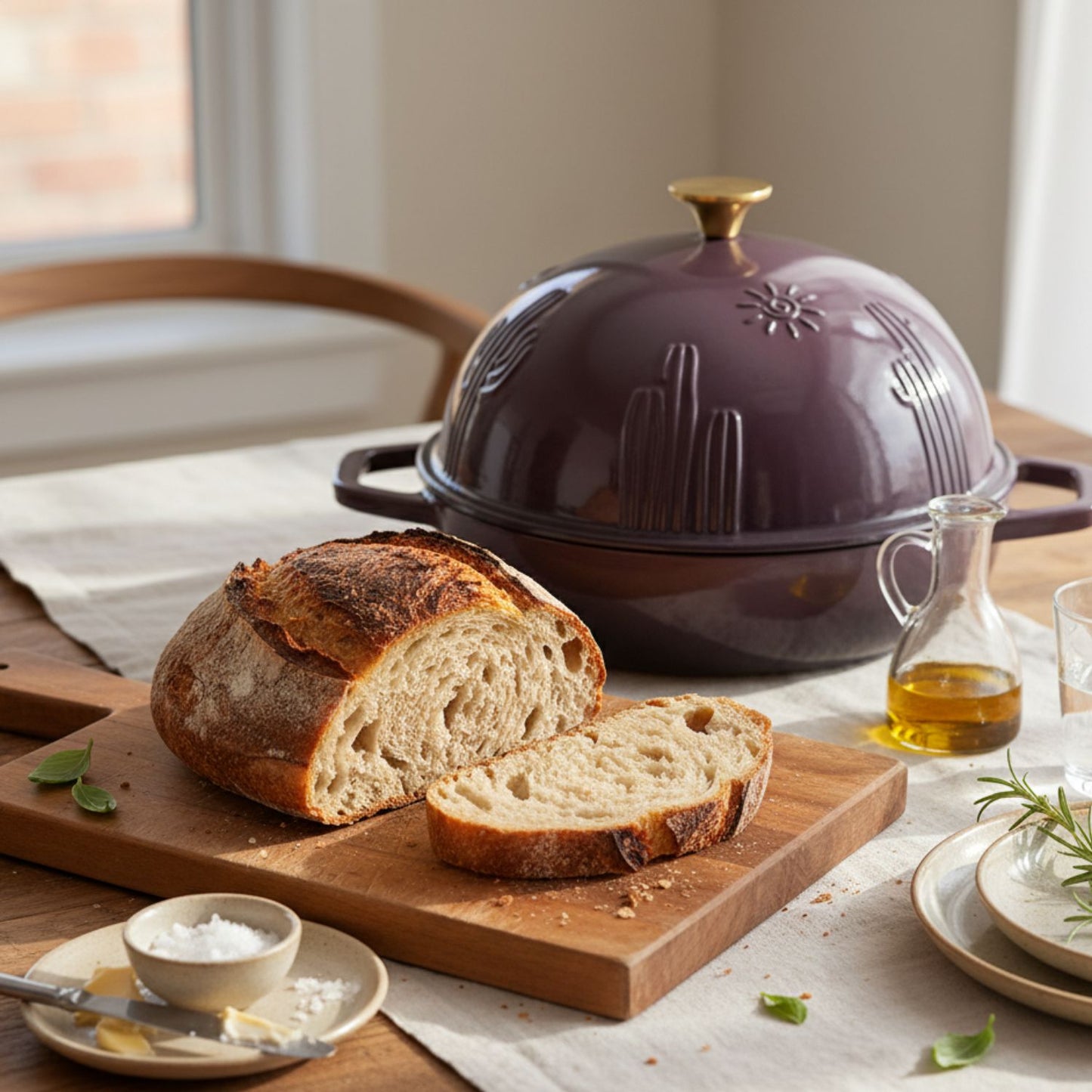 Enameled Cast Iron Bread Oven for Sourdough
