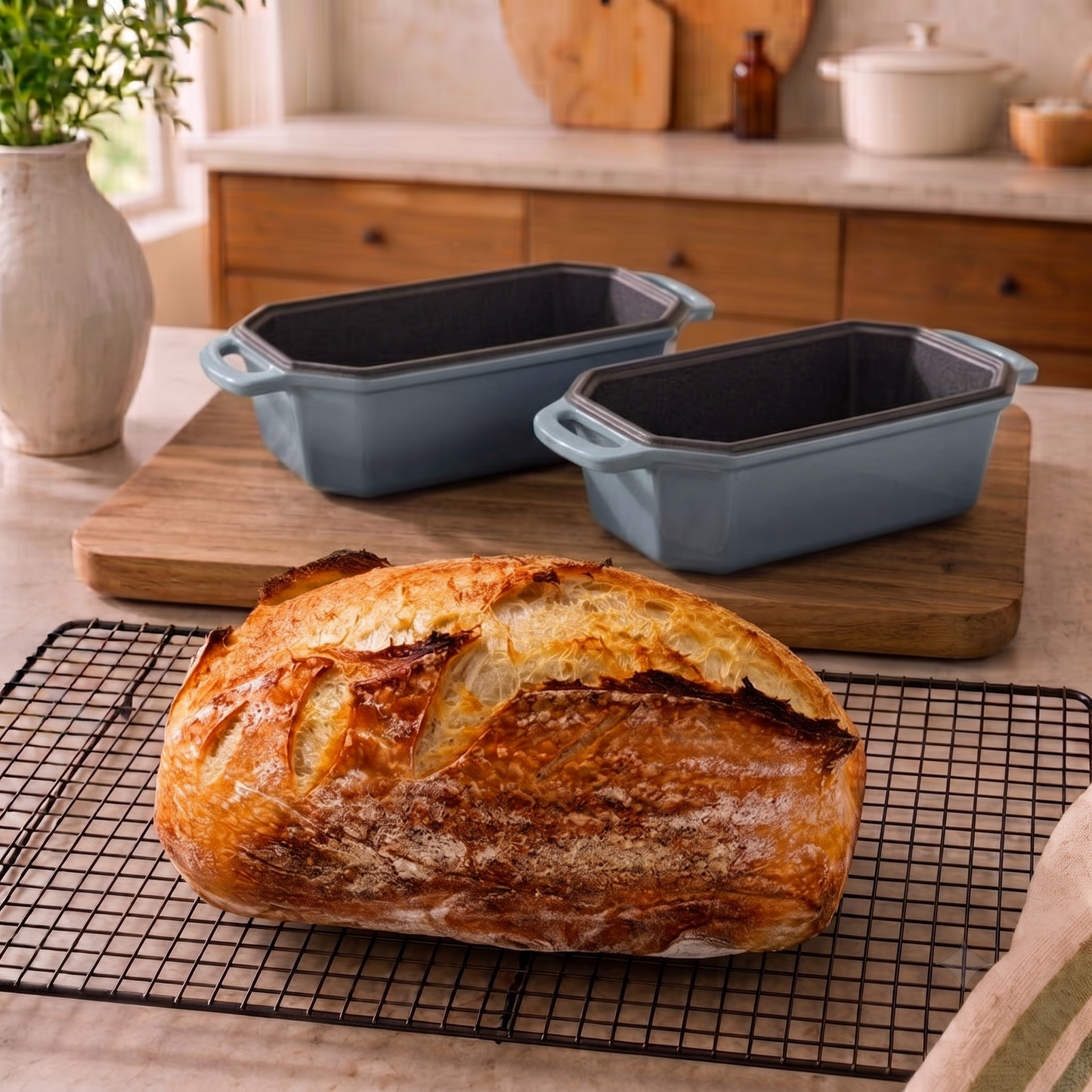 Misty blue  loaf pan 8.5x4.5 Inch