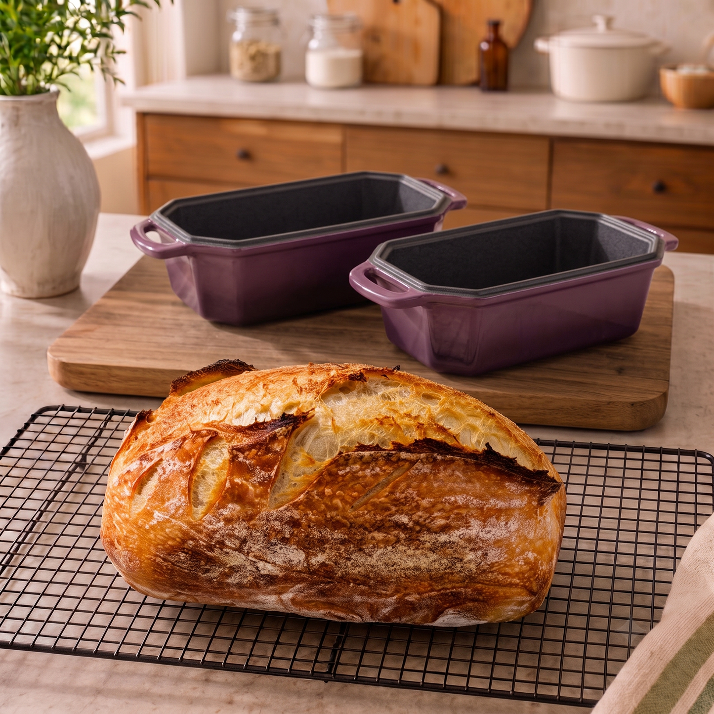 plum purple  loaf pan 8.5x4.5 Inch
