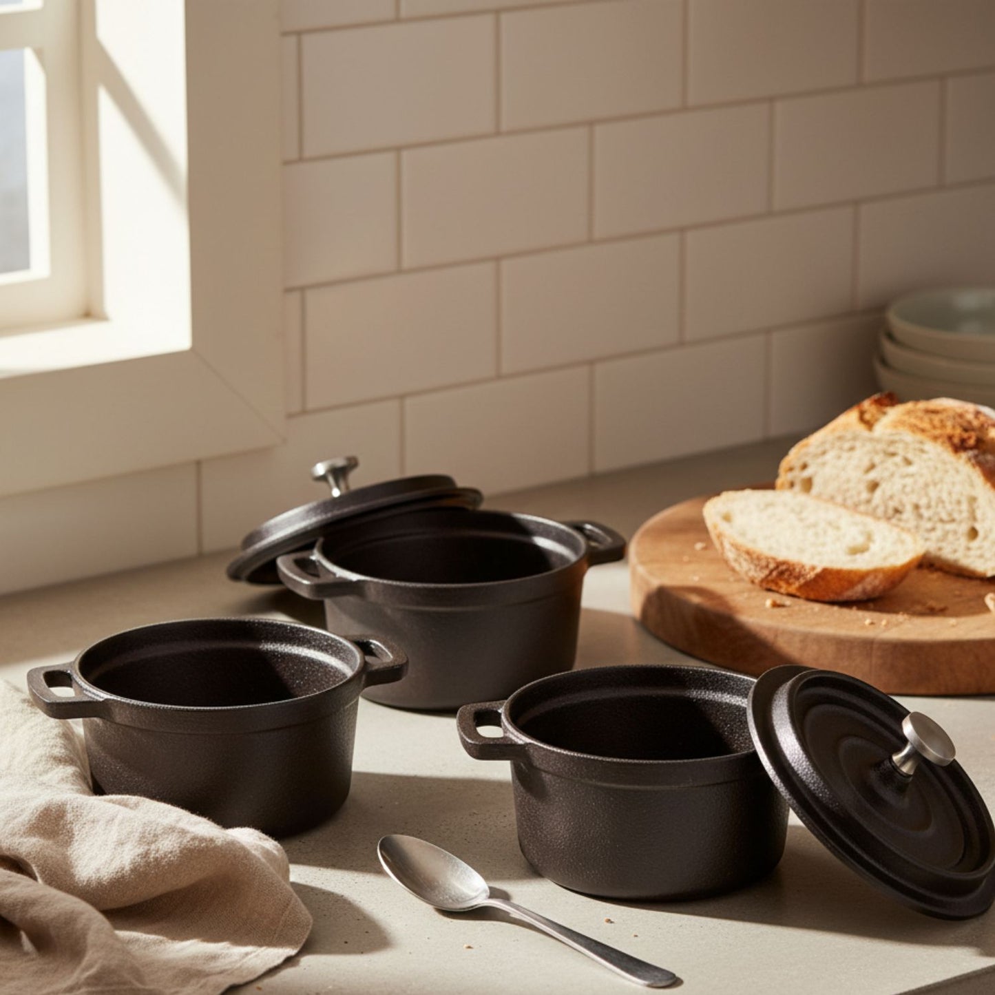 Mini Cast Iron Cocotte Set of 2