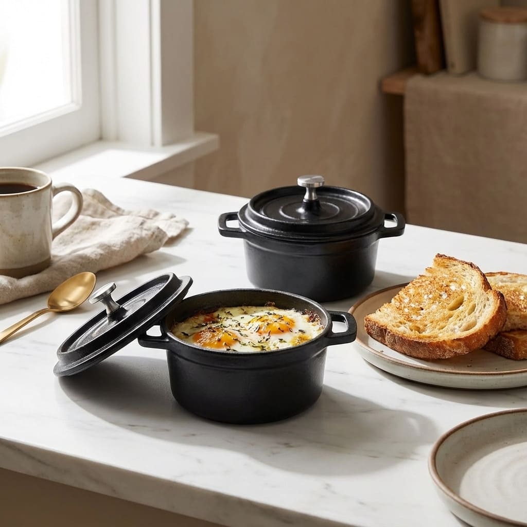 Mini Cast Iron Dutch Ovens, Set of 2