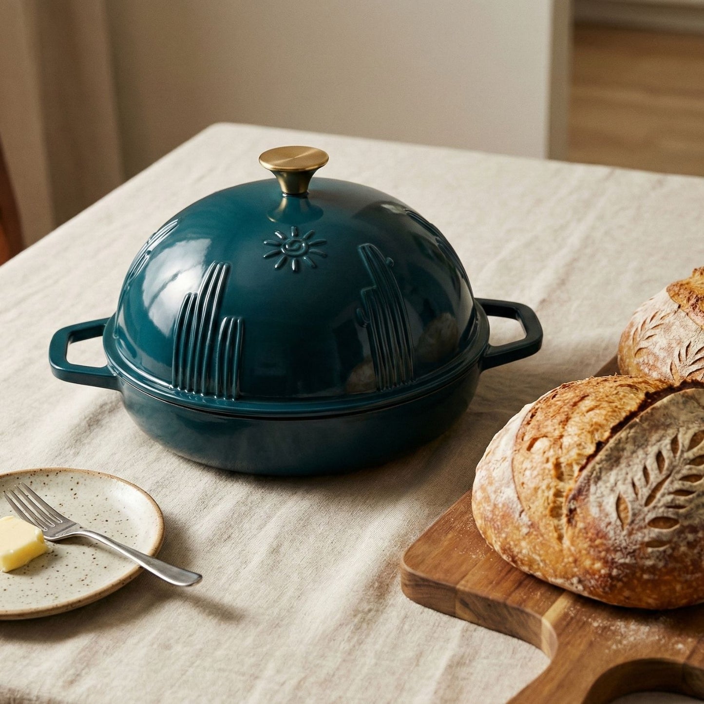 Enameled Cast Iron Bread Oven for Sourdough