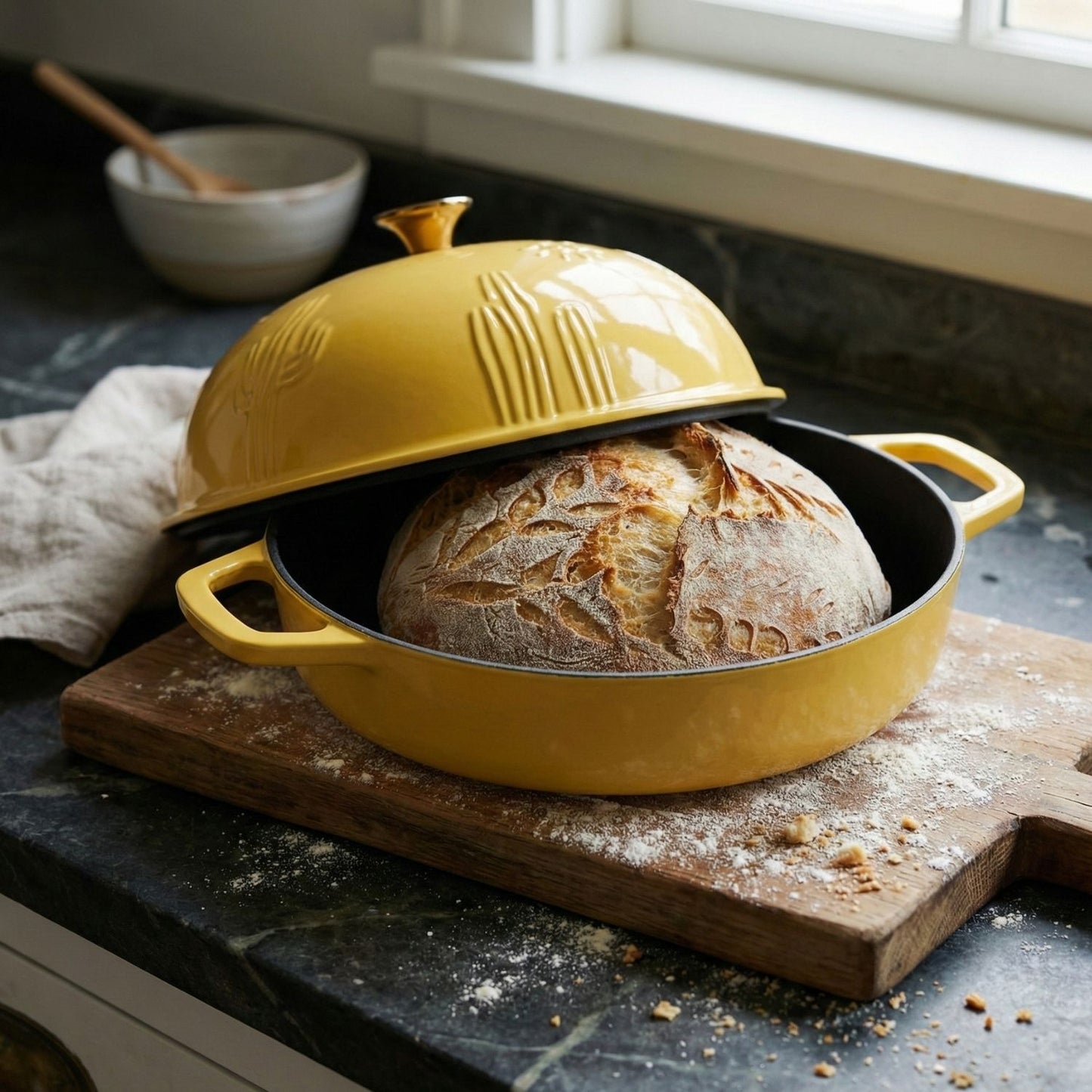 Enameled Cast Iron Bread Oven for Sourdough
