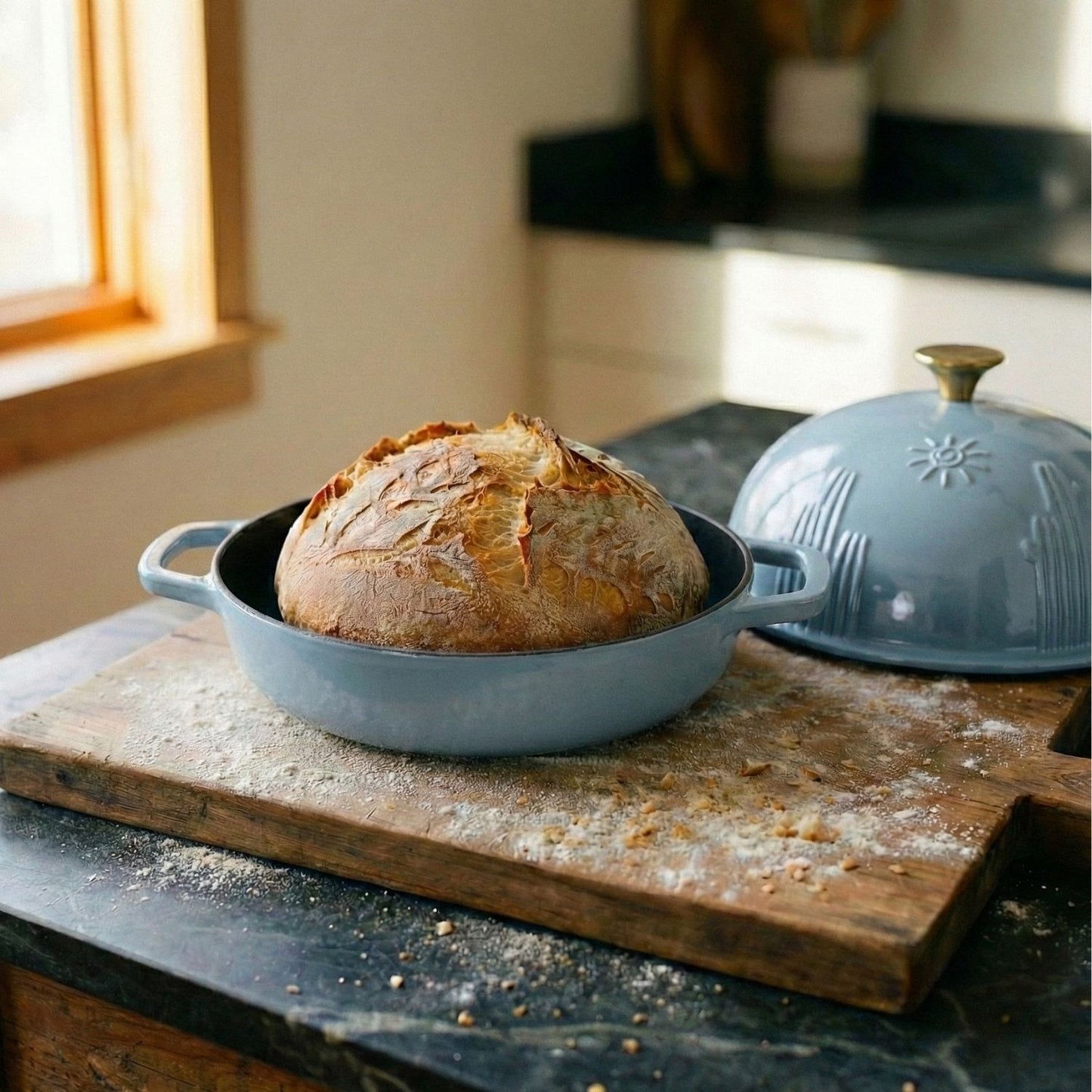 Enameled Cast Iron Bread Oven for Sourdough