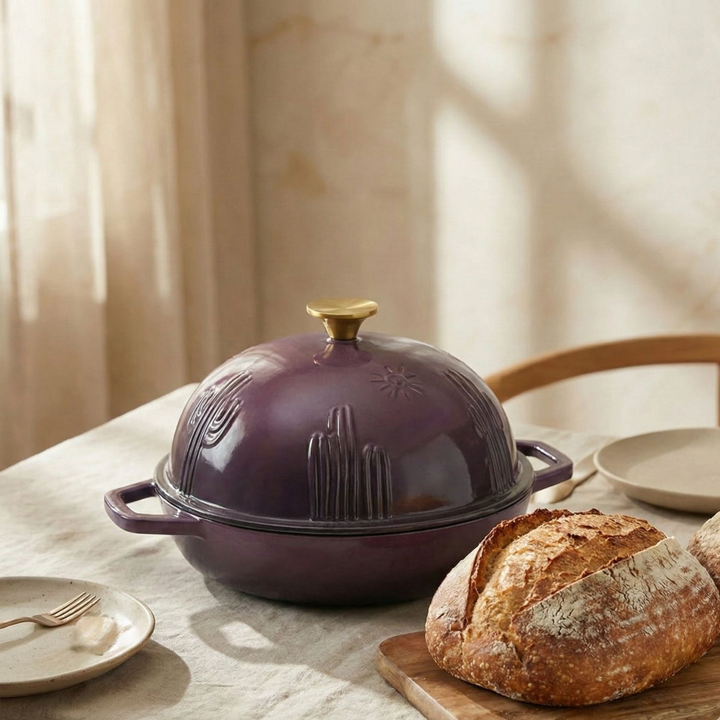 Enameled Cast Iron Bread Oven for Sourdough