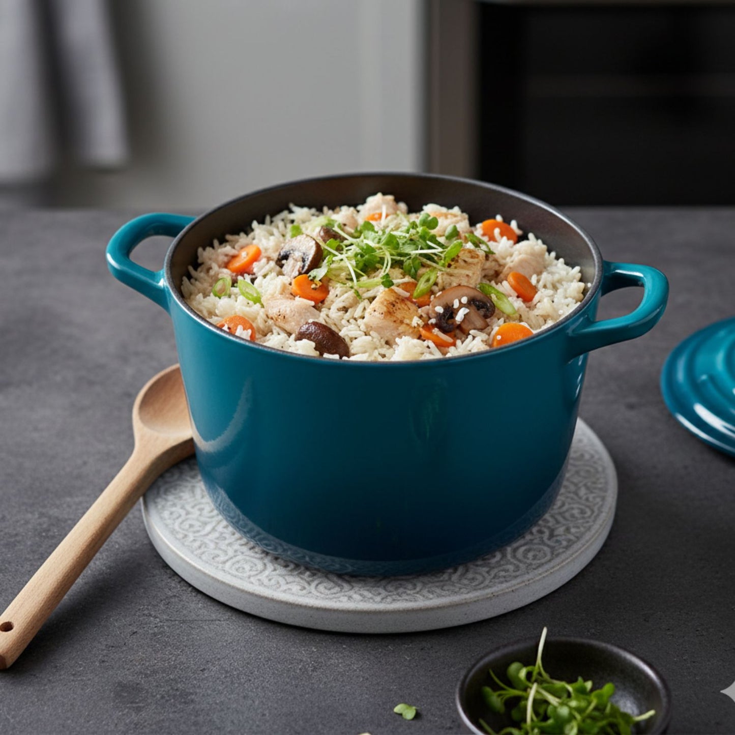 Enameled Cast Iron Rice Pot