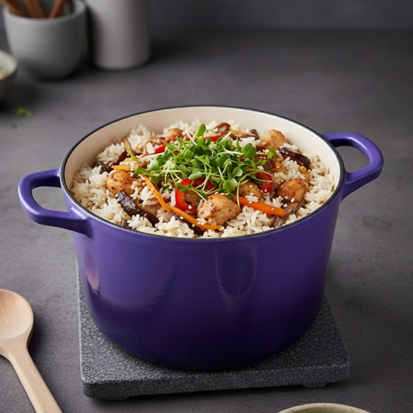 Enameled Cast Iron Rice Pot