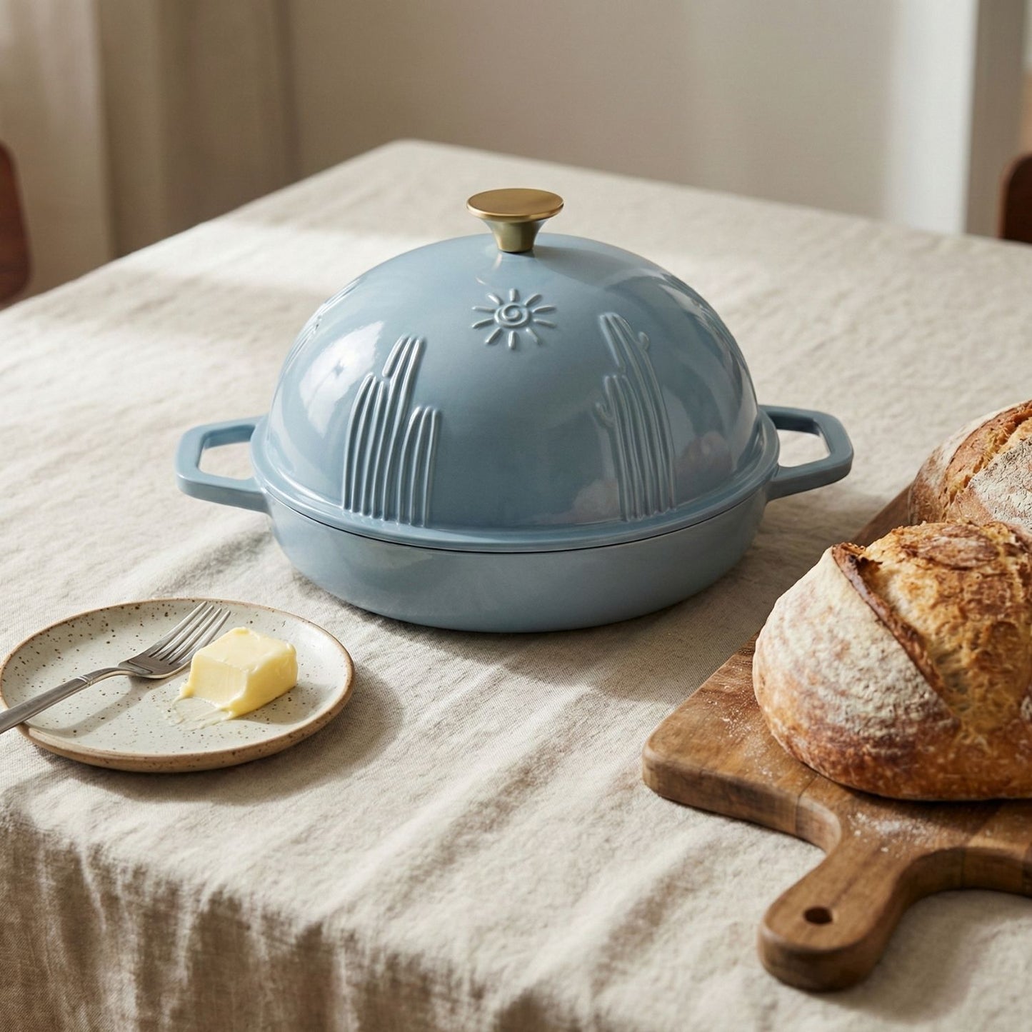 Enameled Cast Iron Bread Oven for Sourdough