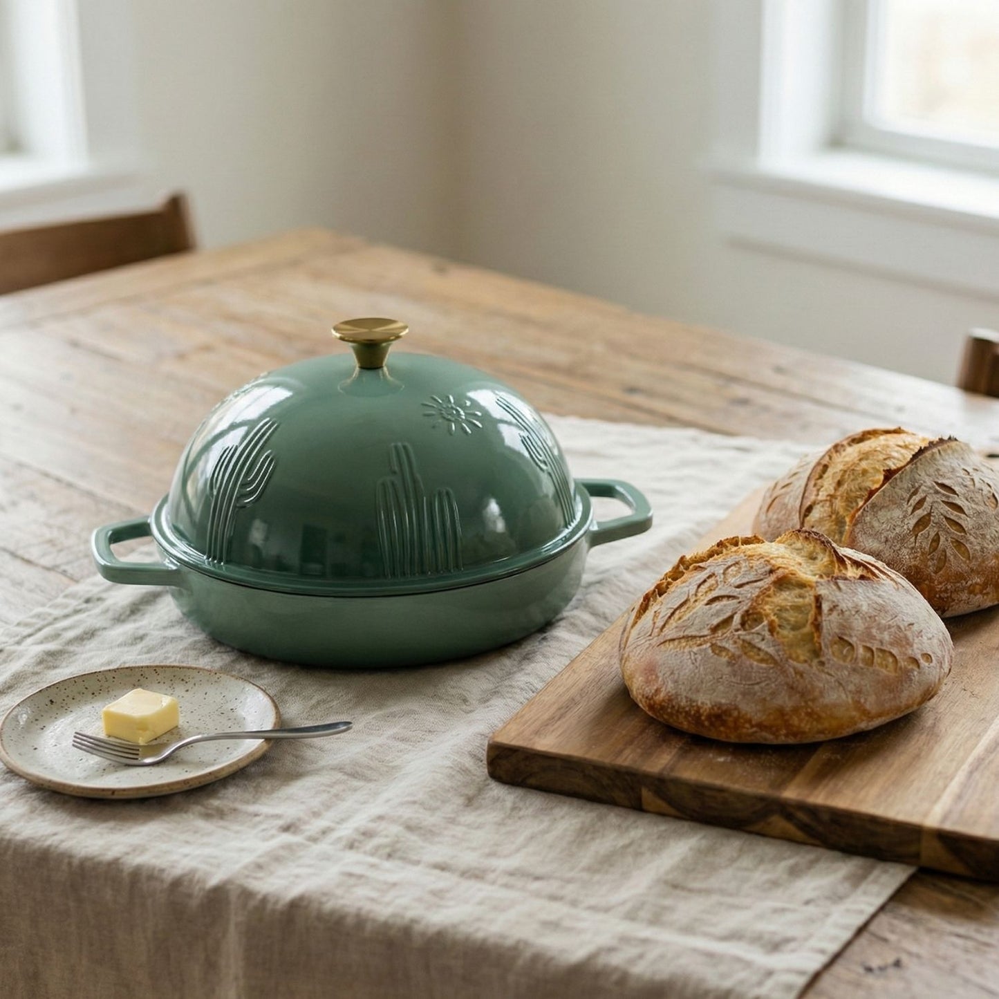 Enameled Cast Iron Bread Oven for Sourdough