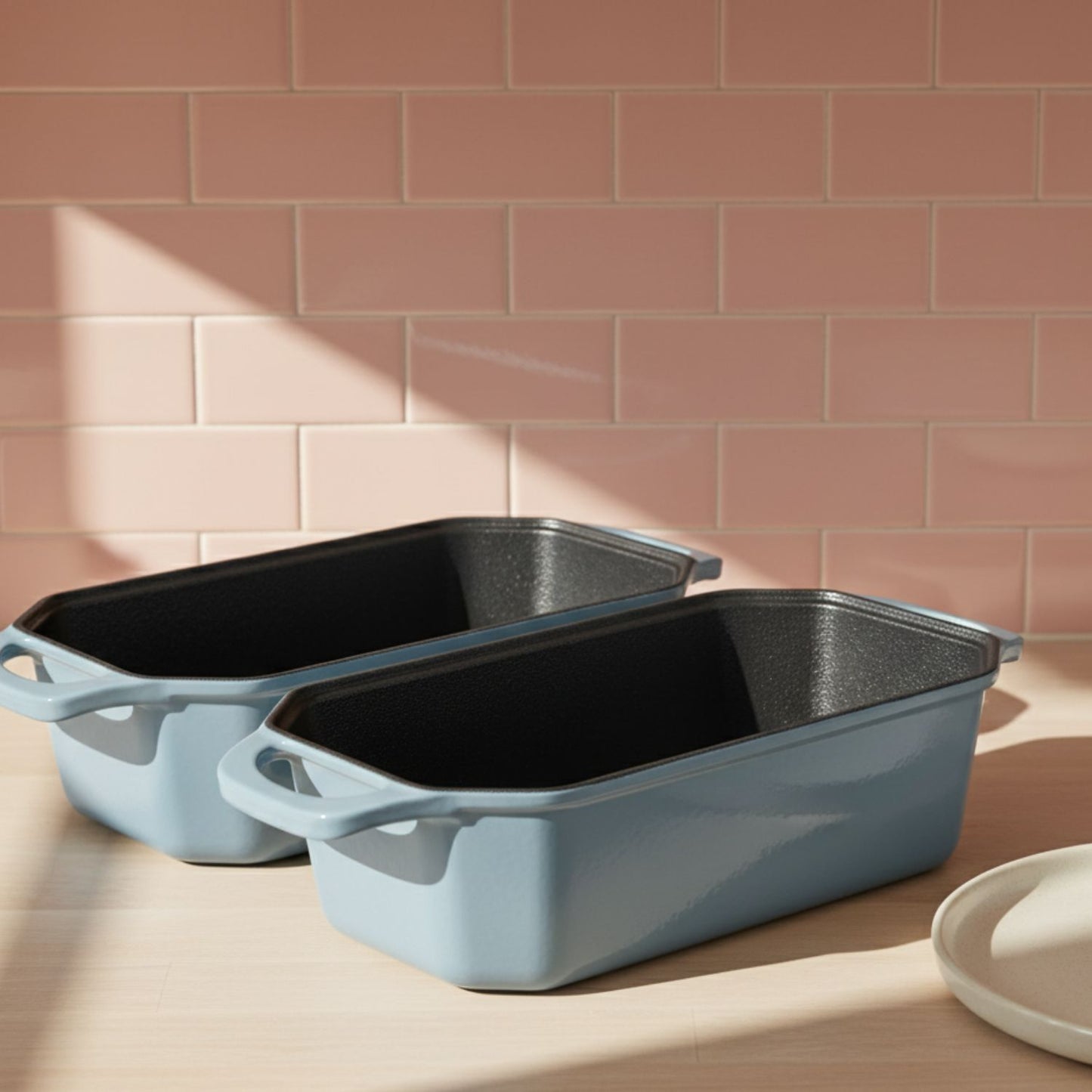 Rectangular Enameled Cast Iron Loaf Baker for Bread Baking