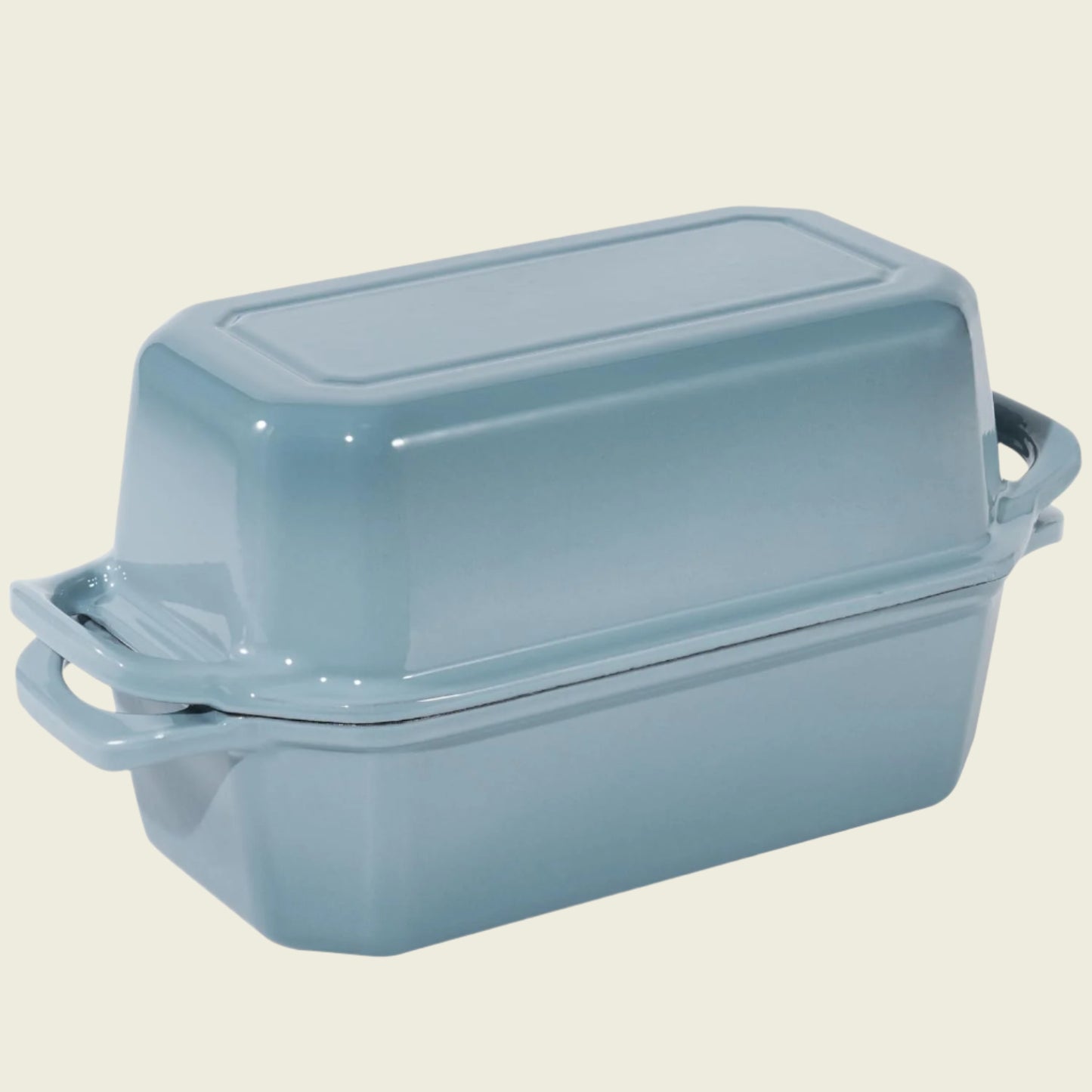 Flavehc Enameled Cast Iron Loaf Pan with Lid