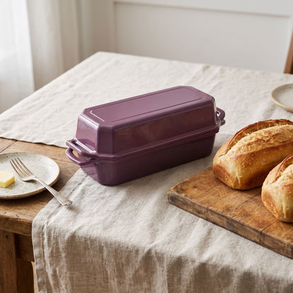 cast iron long loaf pan 13x5 Inch plum purple