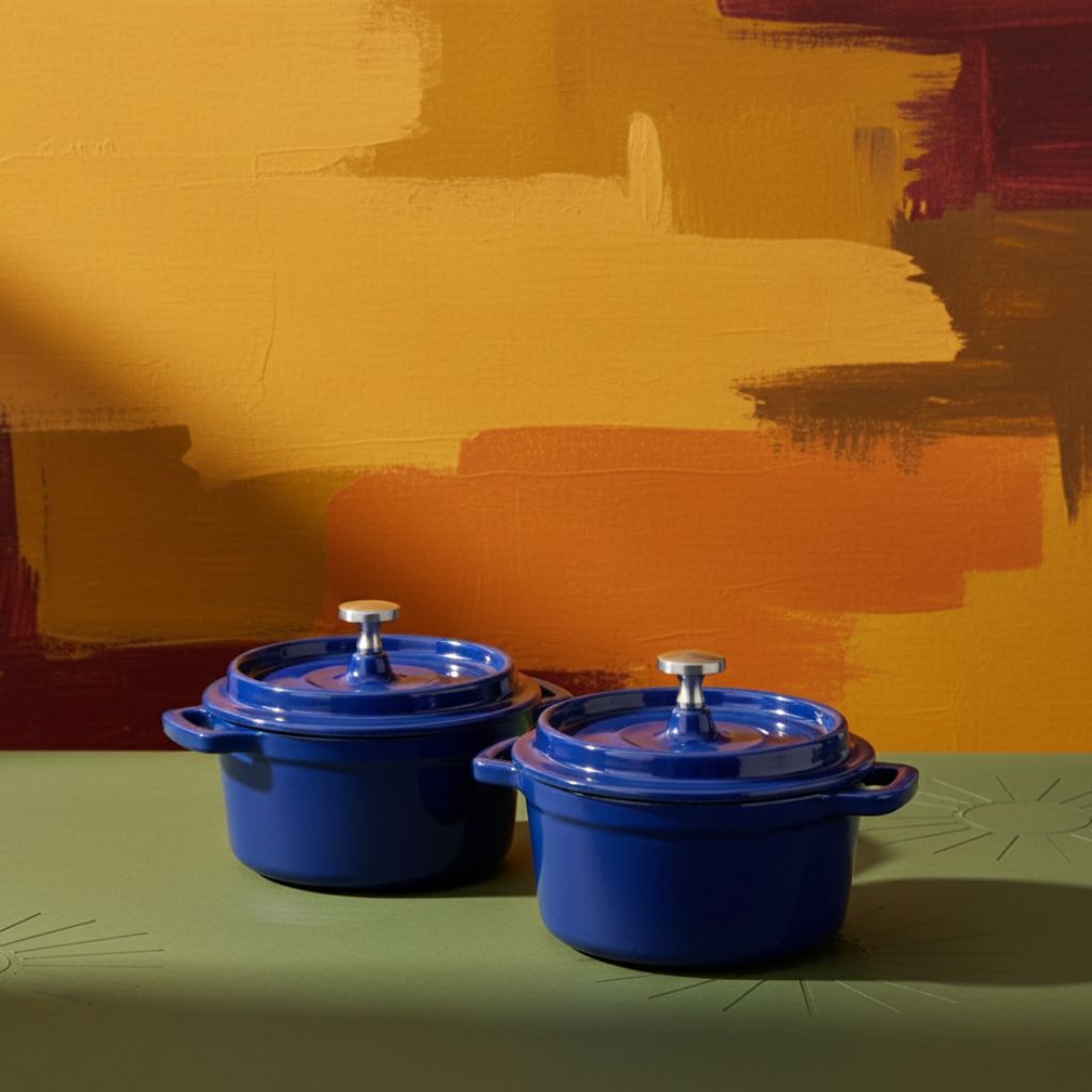 Mini Cast Iron Dutch Ovens, Set of 2