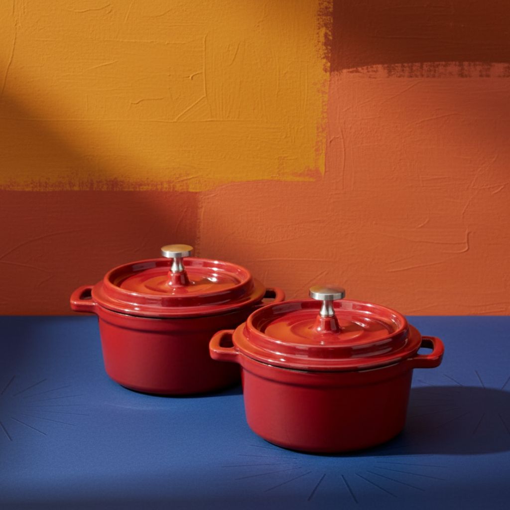 Mini Cast Iron Dutch Ovens, Set of 2