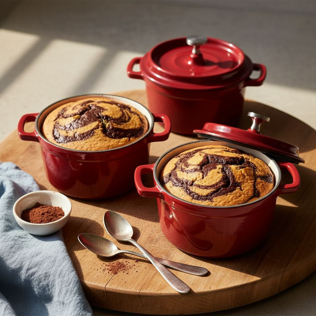 Mini Cast Iron Dutch Ovens, Set of 2