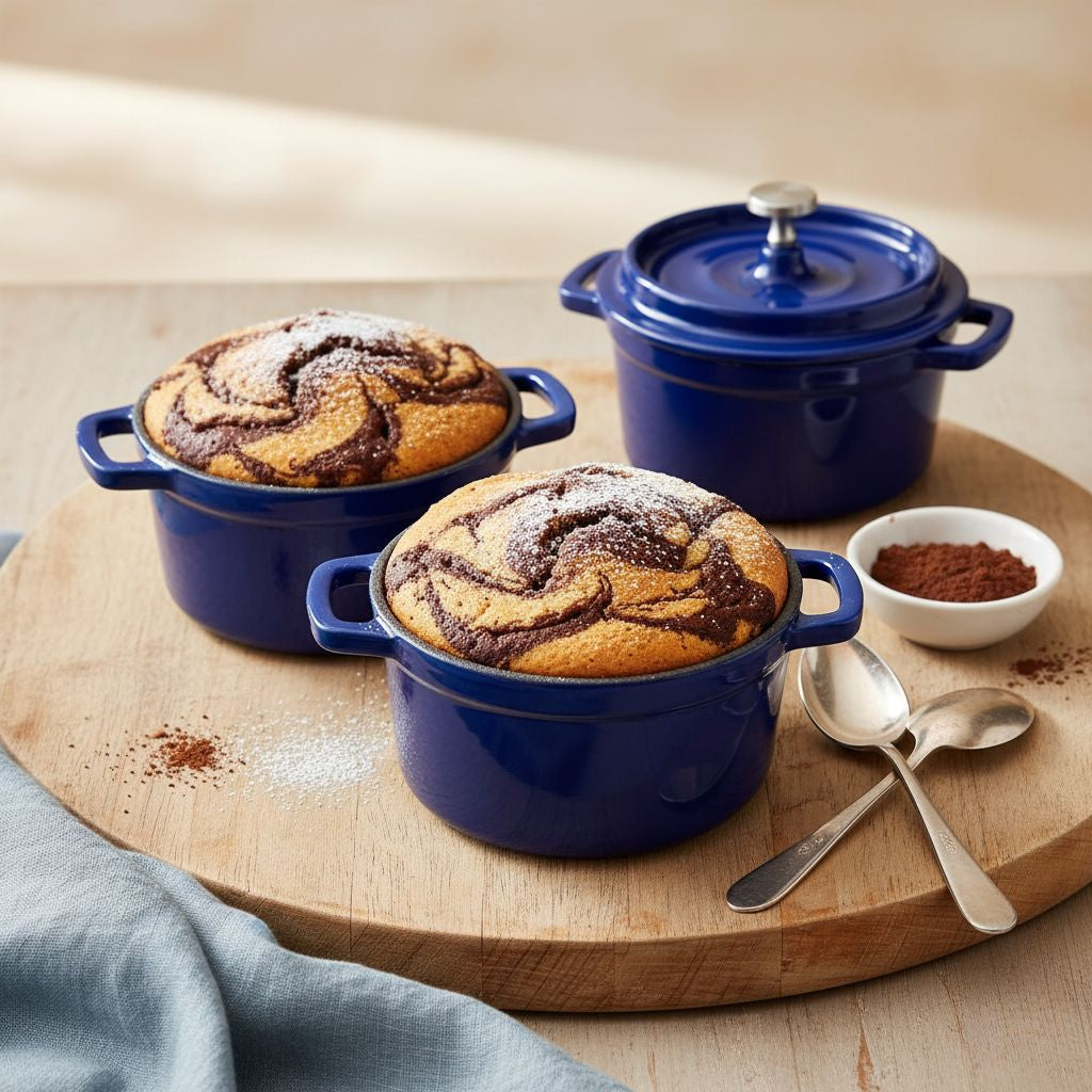 Mini Cast Iron Dutch Ovens, Set of 2