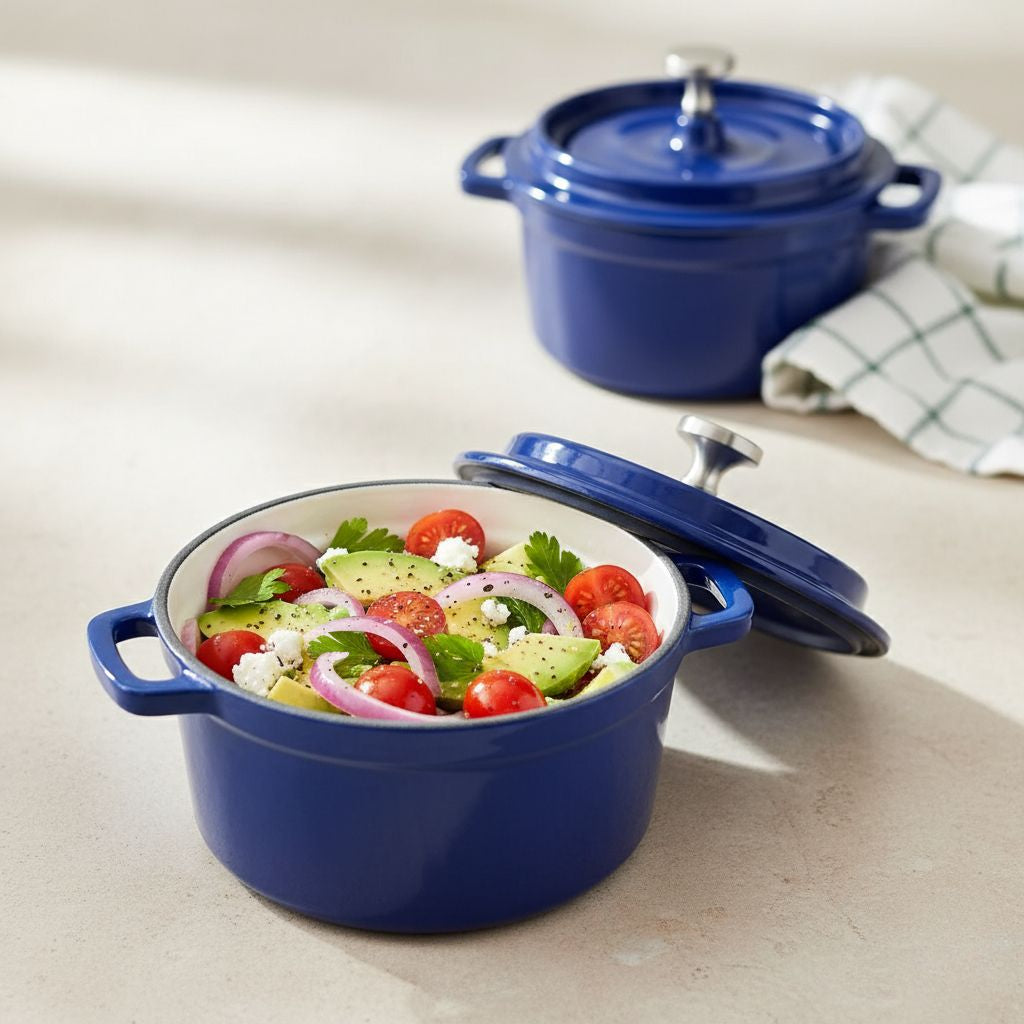 Mini Cast Iron Dutch Ovens, Set of 2