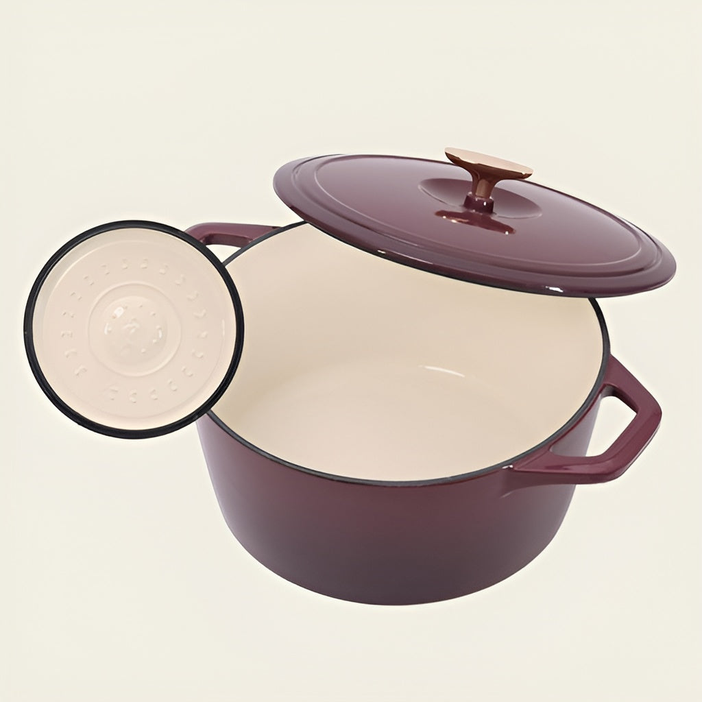 Flavehc Round Enameled Cast Iron Dutch Oven
