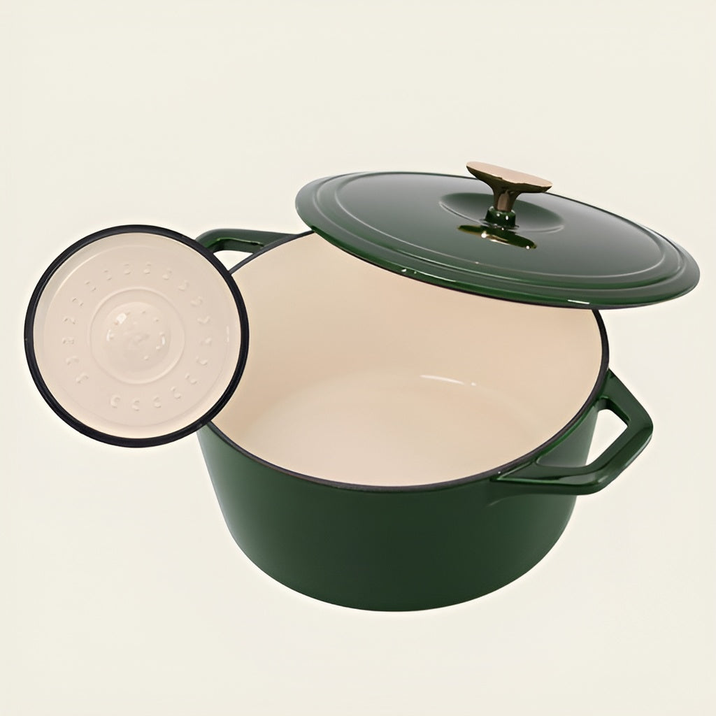 Flavehc Round Enameled Cast Iron Dutch Oven