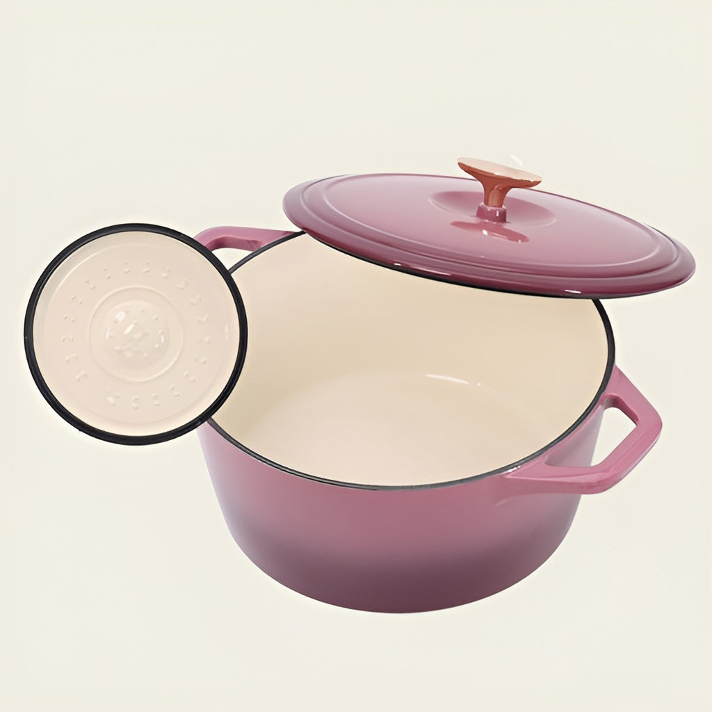 Flavehc Round Enameled Cast Iron Dutch Oven