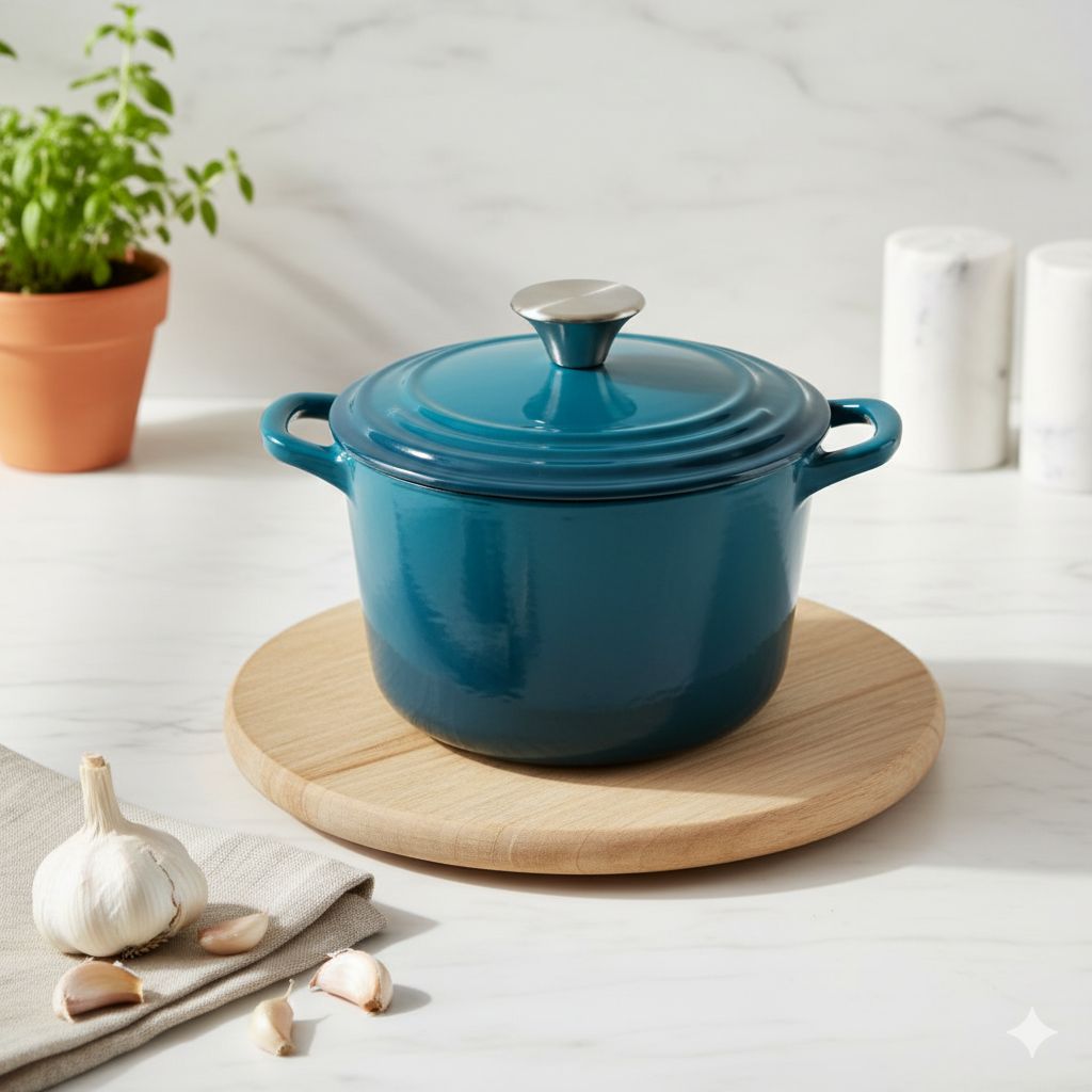 Enameled Cast Iron Deep Dutch Oven